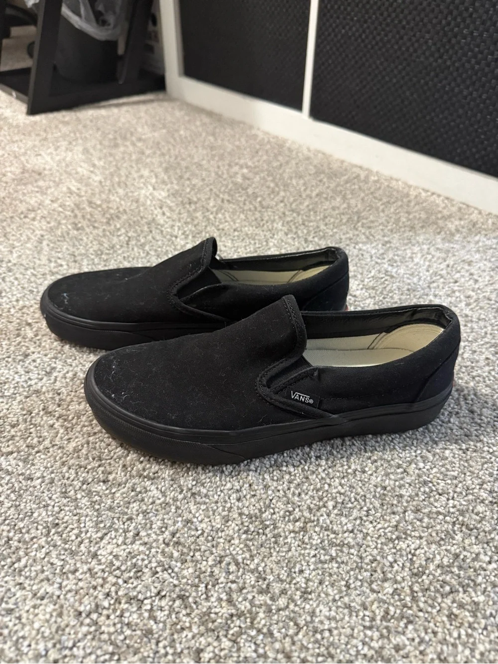 Vans Men's Slip-On Loafers in Black